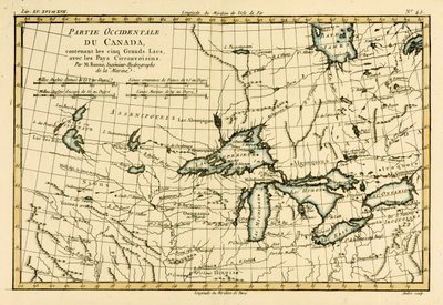 Canada occidental, y compris les Cinq Grands Lacs, de 